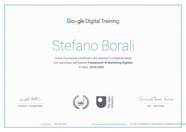Google Fondamenti Marketing Digitale