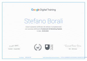 Certificato Google Digital Training